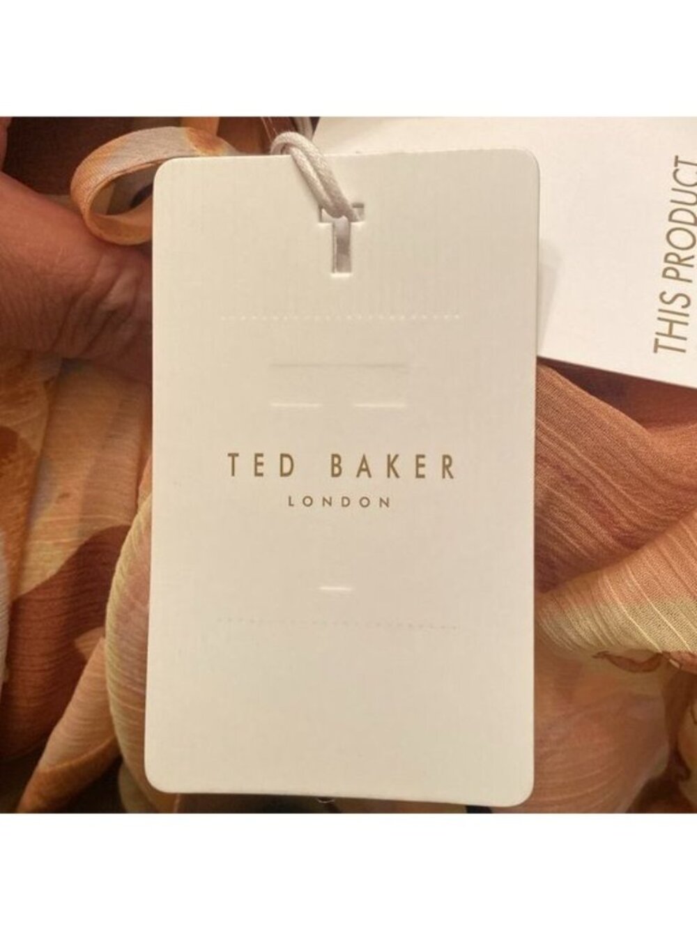 NWT TED BAKER LONDON Pegaia Bell Sleeve Mini Dress in Peach, size US 6 - Picture 4 of 14